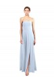 Vendedor de Sem alças Chiffon Sem Mangas Azul Céu Claro Vestidos de Madrinha