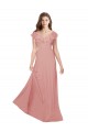 Vendedor de Decote V Chiffon Mangas Esvoaçantes Criss Cruz Bliss Vestidos de Madrinha