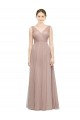 Vendedor de Decote V Tule Sem Mangas Blush Vestidos de Madrinha