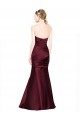 Vendedor de Amor Cetim Sem Mangas Lombar Borgonha Vestidos de Madrinha / Vestidos de Noite / Vestidos de Festa