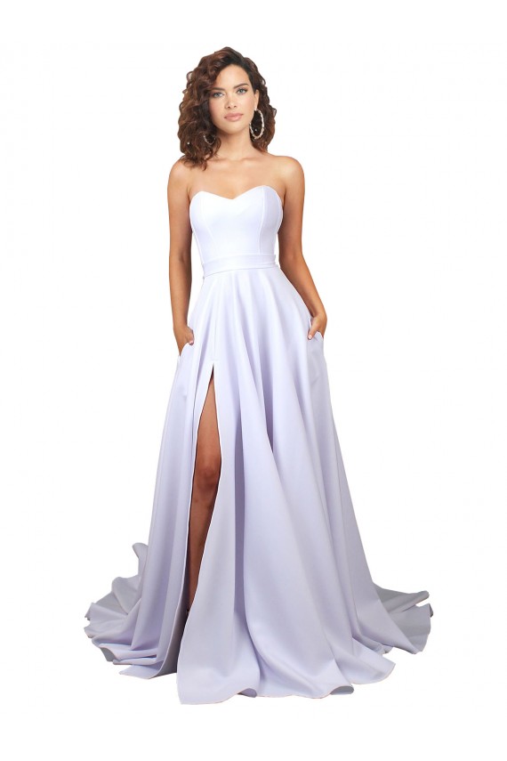 Vendedor de Amor Crepe Esticado Sem Mangas Branco Vestidos de Noiva