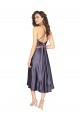 Vendedor de Colher Cetim Sedoso Sem Mangas Criss Cruz Crepúsculo Vestidos de Madrinha / Vestidos de Festa / Vestidos de Cocktail / Vestidos de Homecoming