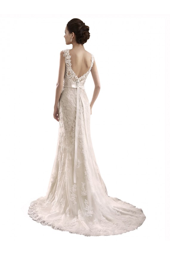 Vendedor de Amor Tule & Renda Sem Mangas Marfim Vestido de Festa / Vestido de Madrinha