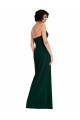 Vendedor de Colher Crepe Esticado Sem Mangas Lombar Verde Meia-Noite Vestidos de Madrinha / Vestidos de Noite / Vestidos de Festa