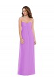 Vendedor de Amor Chiffon Sem Mangas Lombar Violeta Vestidos de Madrinha